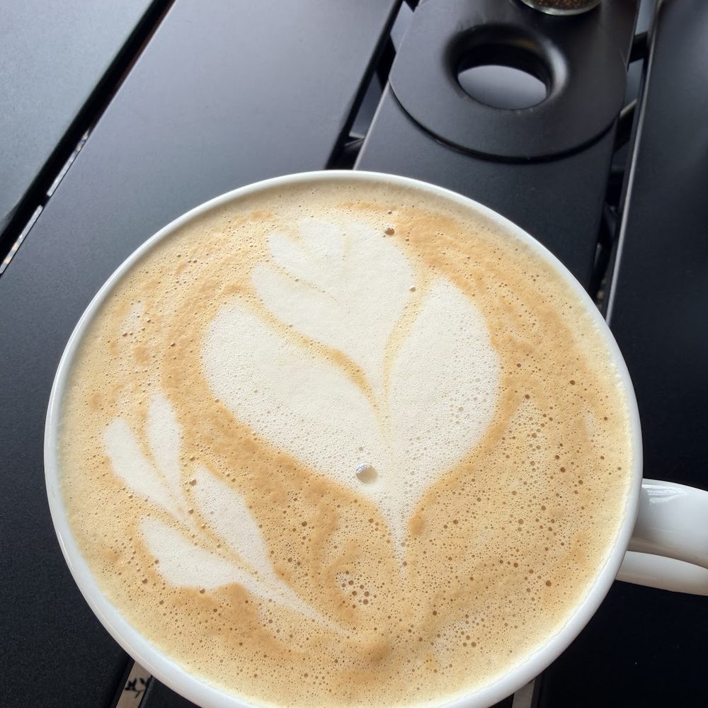 A guest’s latte at El Cappuccino